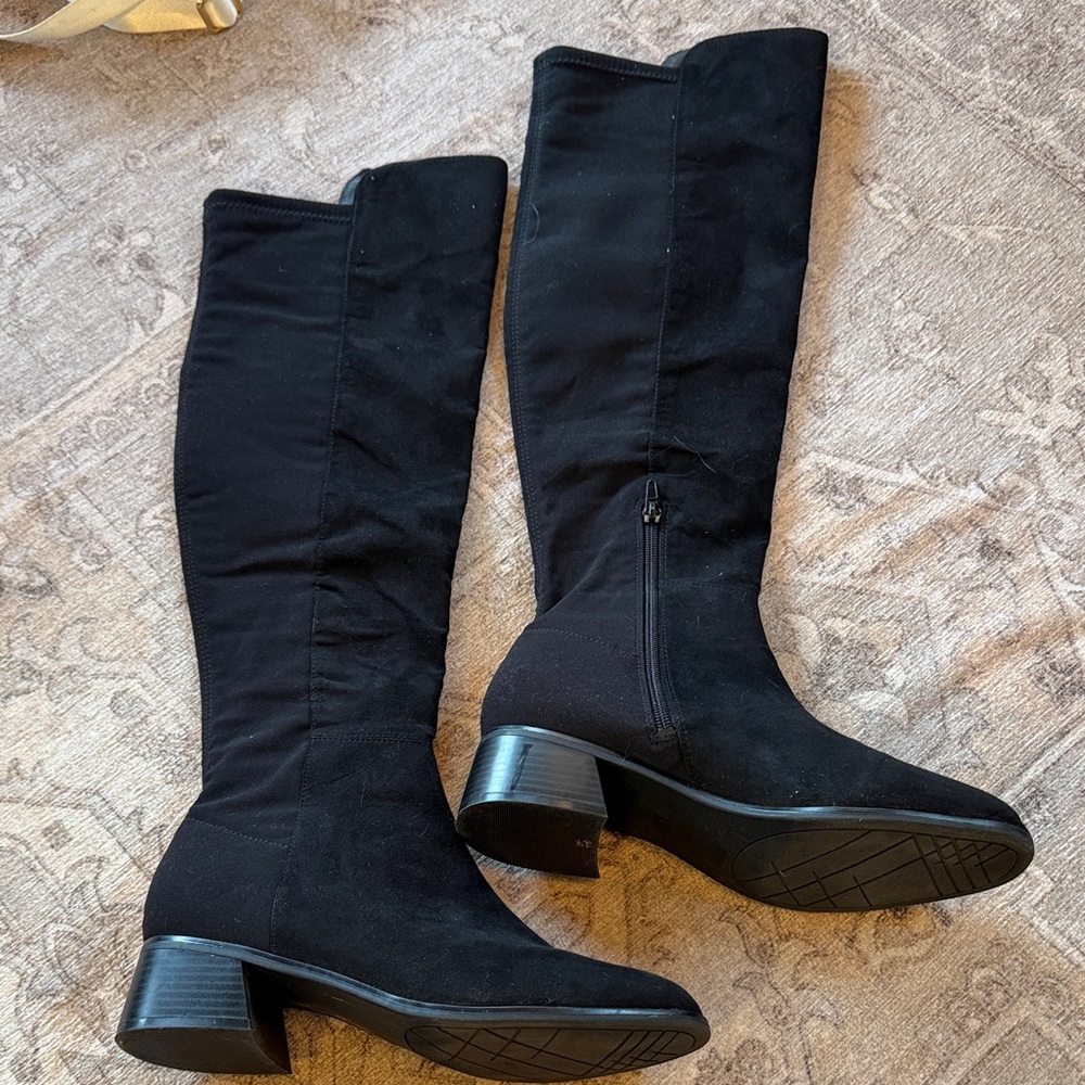 Unisa Black Tall Women's over the knee Boots - Picture 2 of 3